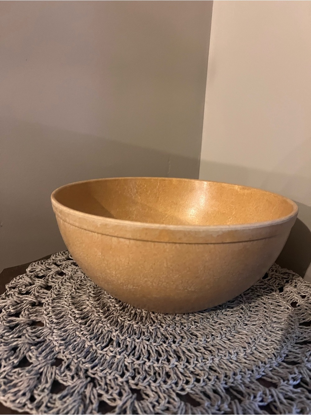 Vintage Ellinger’s Agatized Wood Mixing Bowl #23 XL 4 qt